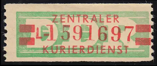 31aII-L Dienst-B, Billet alte Zeichnung, rot auf grün, ** postfrisch