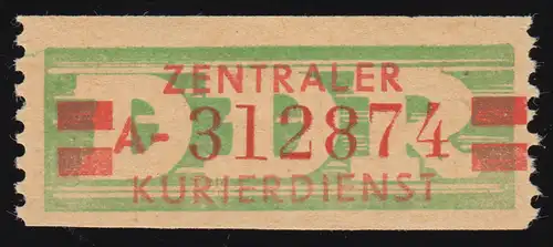 31aII-A Dienst-B, Billet alte Zeichnung, rot auf grün, ** postfrisch