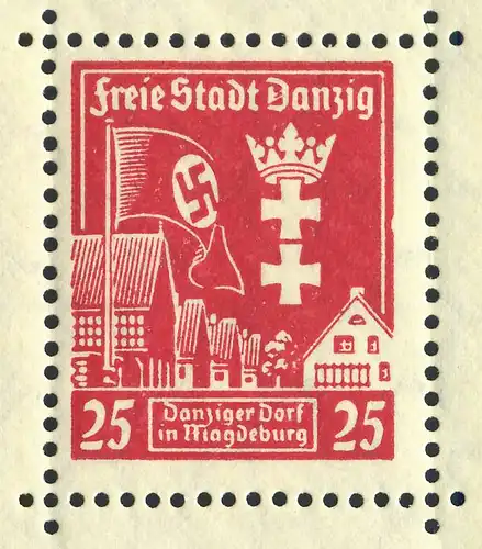 Danzig Block 3I  Leistungsschau 1937 mit Plattenfehler I, postfrisch **