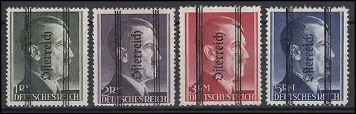 Dt. Besetzung Österreich Grazer Ausgabe Markwerte mit SCHMALEM Balkenaufdruck **