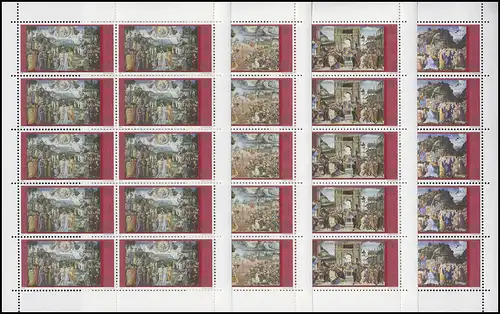 1362-1365 Kleinbogen Sixtinische Kapelle 2001, Kleinbogen-Satz **