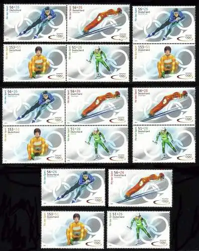 2237-2240b Zusammendrucke aus MH 47 Winter-Olympiade 2002, Set **