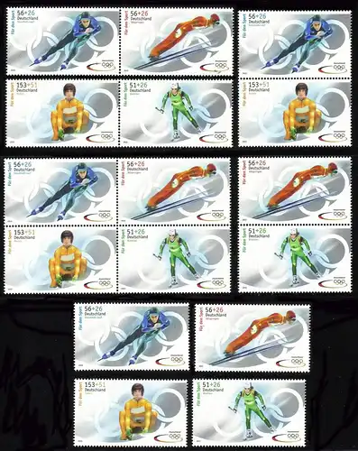2237-2240b Zusammendrucke aus MH 47 Winter-Olympiade 2002, Set **