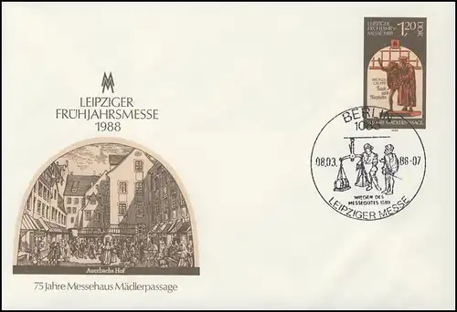 U 8 Leipziger Frühjahrsmesse 1988 1,20 M, ESSt Berlin Waage 8.3.1988