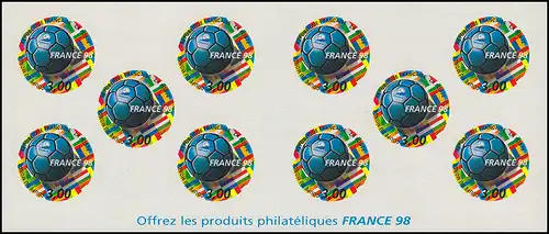 Carnets de marque 3279 Coupe du monde de football avec 10 marques, autocollant, **