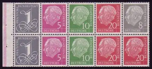 HBl. 8X aus MH 4X Heuss & Ziffern, RLV II, **