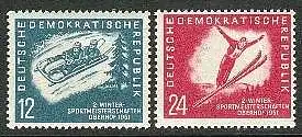 280-281 Sports d'hiver 1951, série postalement frais **