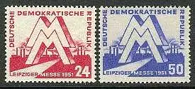 282-283 Leipziger Messe von 1951, Satz postfrisch **