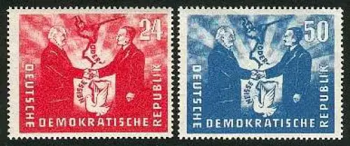 284-285 Allemand-Polnische Amitié, post-fraise **