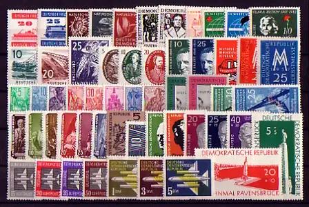 559-615 DDR 1957 complet, frais de port ** / MNH