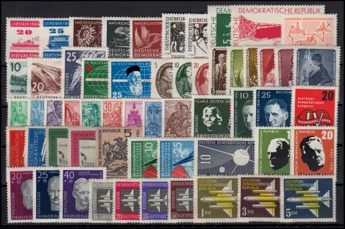 559-615 DDR 1957 complet, frais de port ** / MNH