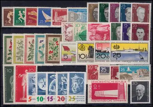 746-806 DDR 1960 complet avec bloc 16, frais de port ** / MNH