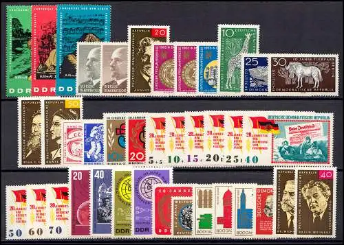 1084-1153 DDR 1965 complet, frais de port ** / MNH