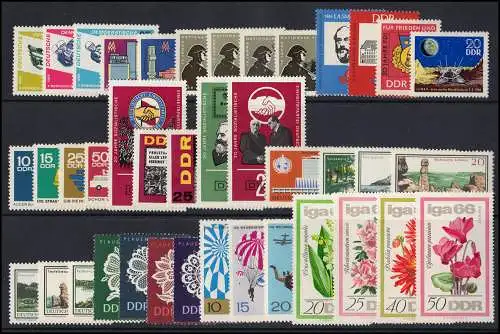 1154-1244 DDR 1966 complet, frais de port ** / MNH