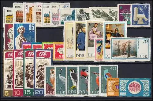 1245-1334 DDR 1967 complet, frais de port ** / MNH