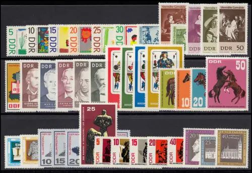 1245-1334 DDR 1967 complet, frais de port ** / MNH
