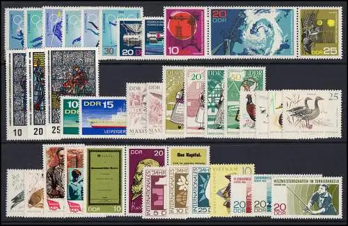 1335-1433 DDR 1968 complet, frais de port ** / MNH