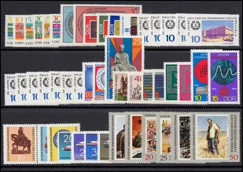 1434-1533 DDR 1969 complet, frais de port ** / MNH