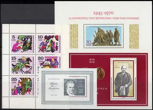 1534-1631 DDR 1970 complet, frais de port ** / MNH