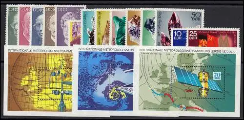 1731-1814 DDR-Kansegel 1972 complet, frais de port ** / MNH