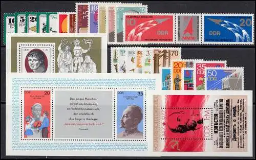 2199-2286 DDR 1977 complet, frais de port ** / MNH