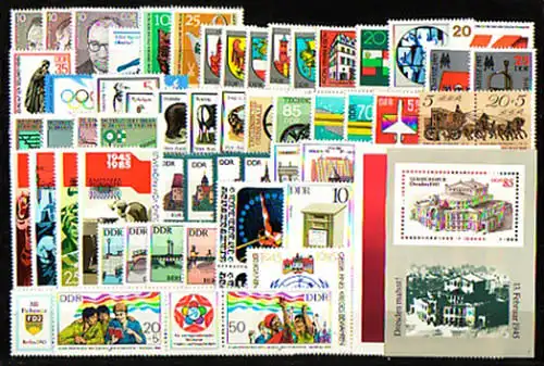 2920-2992 DDR 1985 complet, frais de port ** / MNH