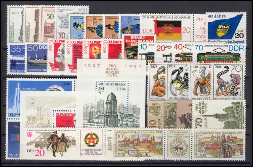2993-3062 DDR 1986 complet, frais de port ** / MNH