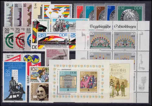 2993-3062 DDR-Jahrgang 1986 komplett, postfrisch ** / MNH