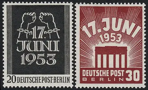 110-111 - Volksaufstand 17. Juni 1953 - kompletter Satz ** postfrisch