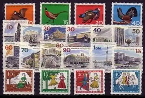 250-269 Berlin-Jahre 1965 complet, frais de port **