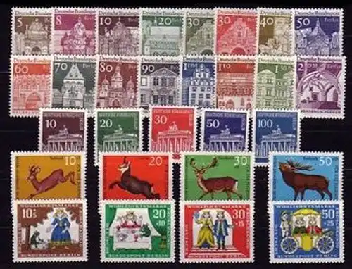 270-298 Berlin-Jahre 1966 complet, frais de port **