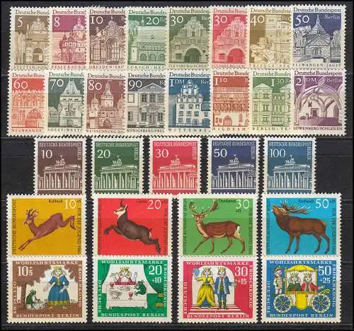 270-298 Berlin-Jahre 1966 complet, frais de port **