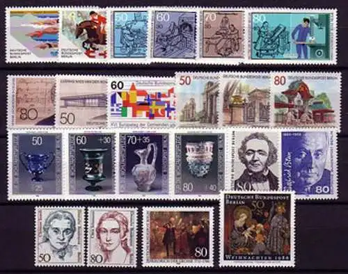 750-771 Berlin-Jahre 1986 complet, frais de port **