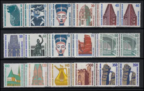 793ff SWK Berlin 15 Werte, waagerechte Paare, Satz postfrisch **