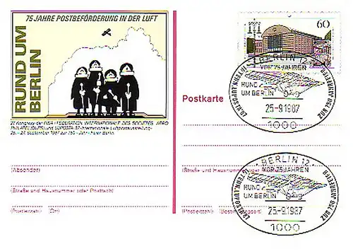 P 127 - LUPOSTA 1987 ESSt BERLIN LUMOSTO Autour de Berlin 25.9.87