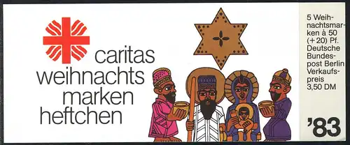 Caritas/Noël 1983 Crèche africaine 50 Pf, 5x707, frais de port