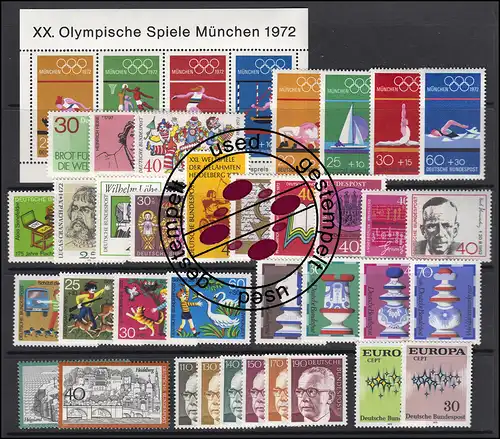 710-752 année de l'Etat en 1972, complète, cachetée O