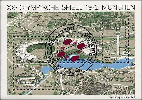 710-752 Bund-Jahrgang 1972 komplett, gestempelt O