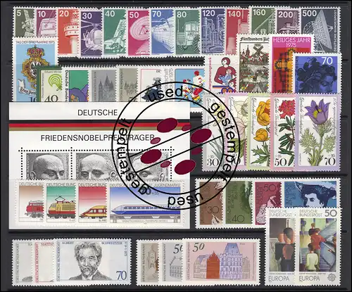 826-874 année fédérale 1975 complète, cachet O