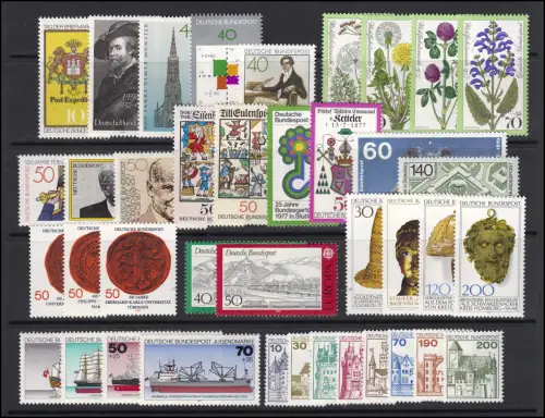 913-955 année fédérale 1977 complète frais de port **