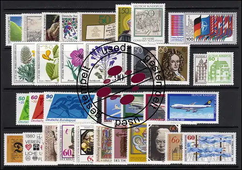 1033-1067 Année fédérale 1980 complète, cacheté O