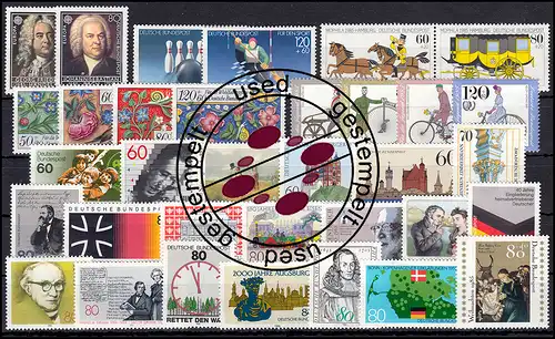 1234-1267 année fédérale 1985 complète, cacheté O