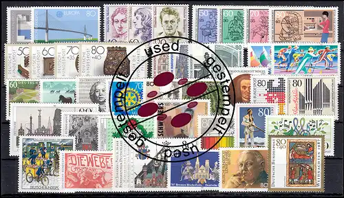 1306-1346 année fédérale 1987 complète, cacheté O