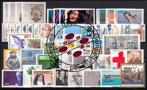 1347-1396 année fédérale 1988 complète, cacheté O