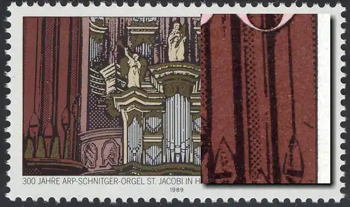 1441IV Orgel mit PLF IV Strich rechts im Vorhang, Feld 6, **