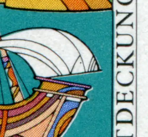 1608 Europe 60 Pf avec PLF point dans la voile, champ 5, **