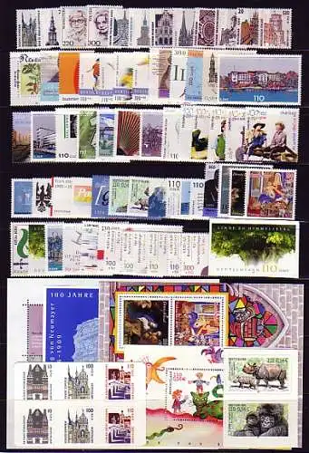 2156-2230 Allemagne année fédérale 2001 complète frais de port **