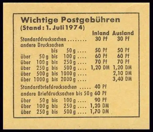 16d MH Accident 1974, frais de port