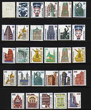 1339 ff SWK 29 Werte komplett mit alter waagerechter Nr. (Type I), Satz **