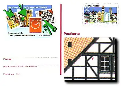 PSo 12 ESSEN 1986 - PLF roter Strich im rechten Fachwerkhaus links, **